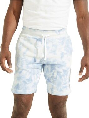 Zara Tie Dye Shorts Blue White Logo Size L (USA M 32-38)